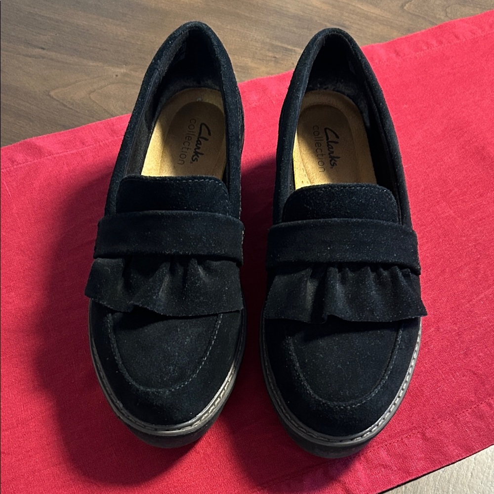 Clarks women’s suede loafers